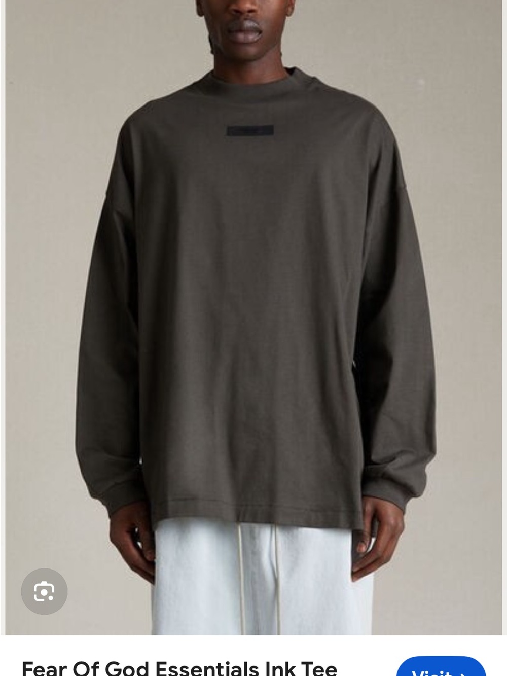 Men’s Essentials fear of god long sleeve T-shirt Small